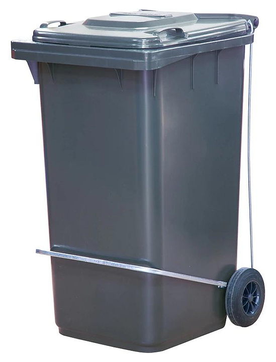 Контейнер для мусора ТАРА.РУ МКТ 240 с педалью П, серый