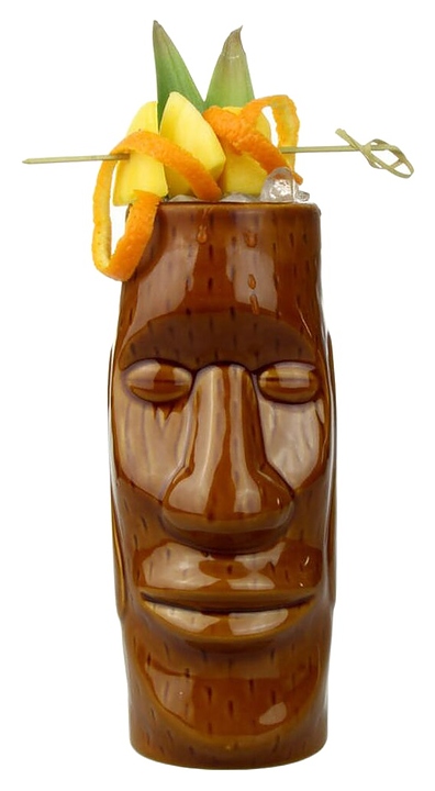 Стакан для коктейлей P.L. Barbossa Tiki TIKI0009 450 мл d=8,2 см h=17 см (керамика) коричневый