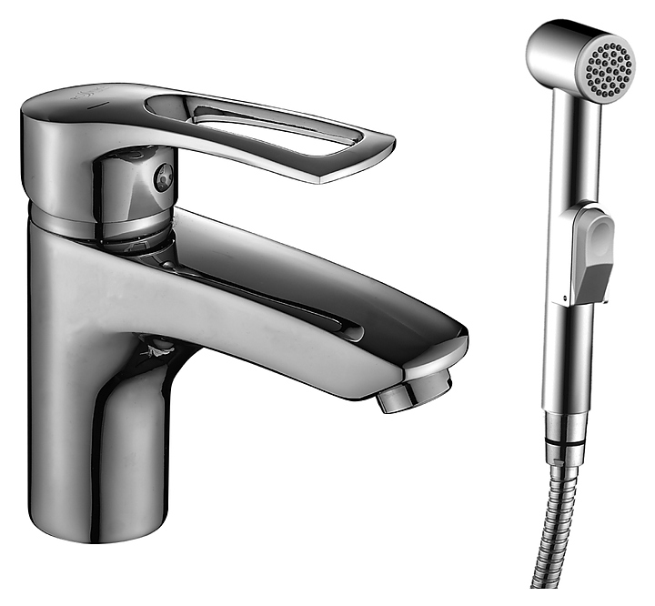 Смеситель для раковины и биде Rossinka T40-15 с гигиеническим душем