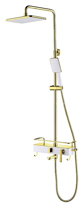 Душевая стойка LEMARK Mista LM6462WG с верхней душевой лейкой 