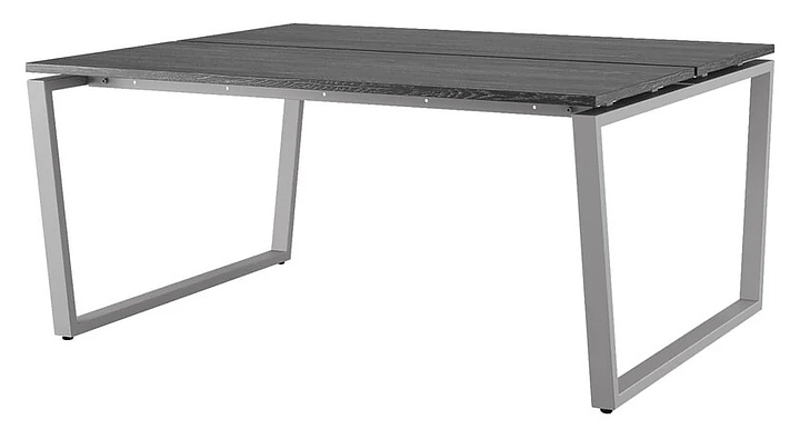 Стол офисный КОБОР OTR/2-120/120 aluminum/glazed