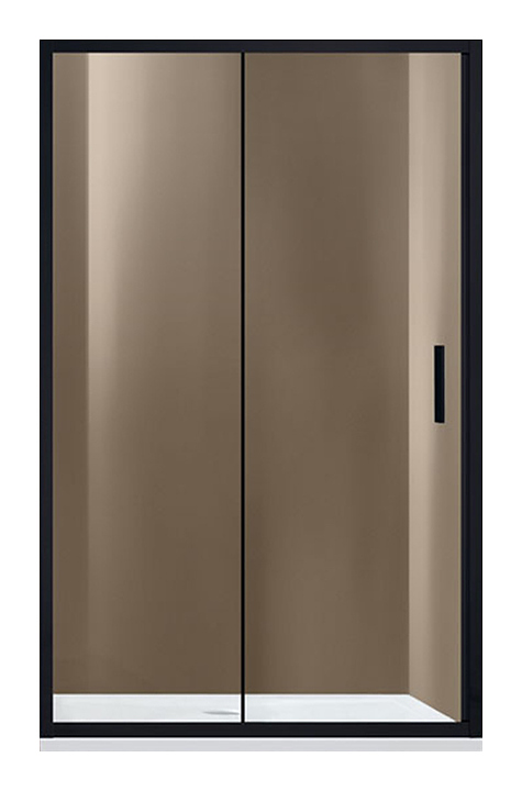 Дверь душевая Vincea Garda VDS-1G120CLB 120х190 см с прозрачным стеклом, раздвижная, черный