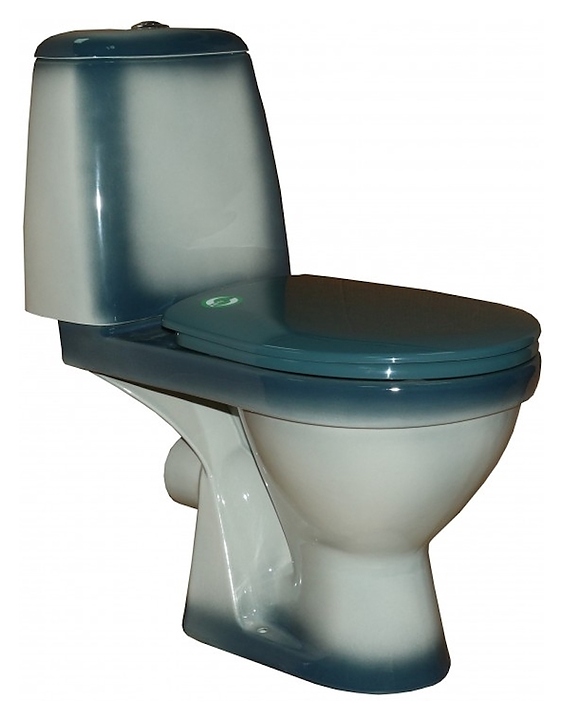 Унитаз-компакт ROSA Премьер с сиденьем, зеленый декор