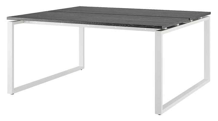 Стол офисный КОБОР O1/2-100/140 white/glazed