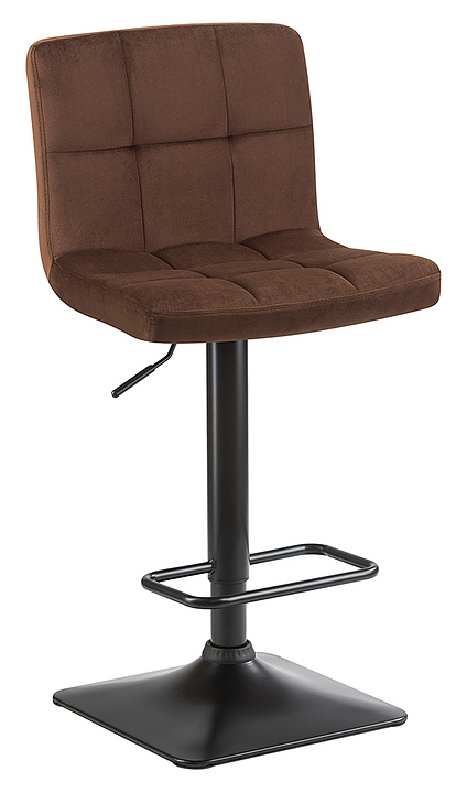 Стул барный DOBRIN 5018-LM-N DOMINIC (шоколадный велюр, черный) 2 шт.