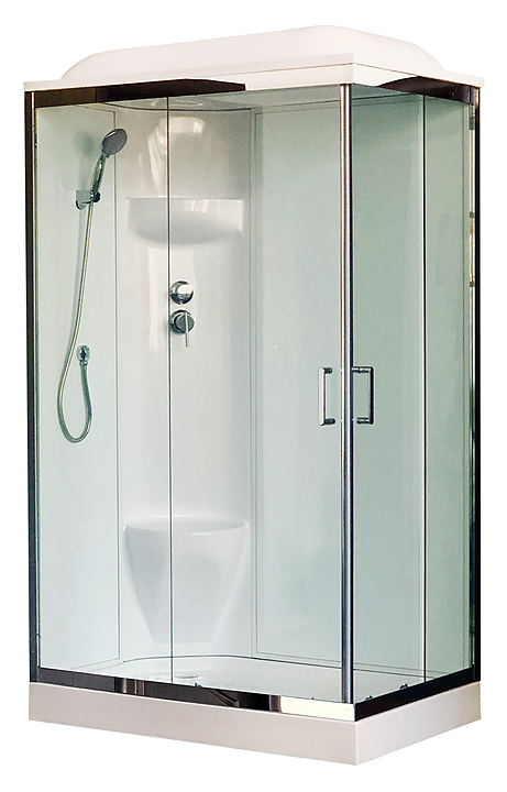 Душевая кабина Royal Bath RB8120HP6-WT-CH-L левая 120х80 см