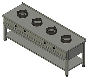 Плита газовая Вулкан KSW 04 8163 WOK