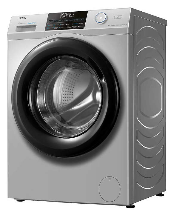 Стиральная машина Haier HW70-BP12959ASE 7 кг 1200 об/мин серебристый, черный