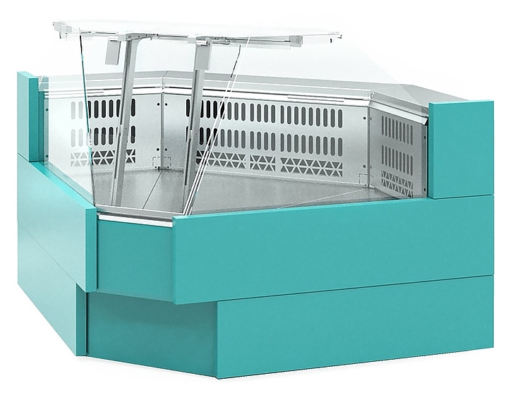 Витрина холодильная для рыбы Lida Aqua-2 SU Fish (внутренний угол, 1500х1500х1200 мм, выносной агрегат)