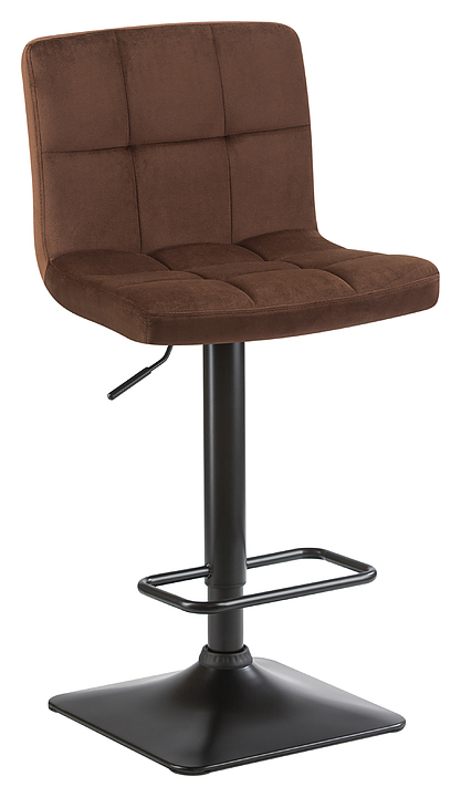 Стул барный DOBRIN 5018-LM DOMINIC (шоколадный велюр, черный)
