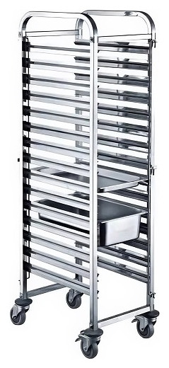 Тележка-шпилька для гастроемкостей CSS TR-15A 15 уровней GN1/1 (нерж. сталь)