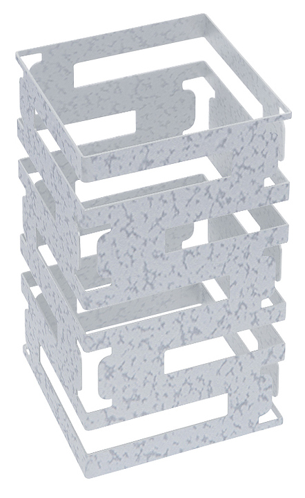 Подставка-куб фуршетная Luxstahl 15х15х25,5 см серебро, белая