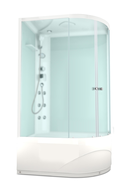 Душевая кабина с гидромассажем и блоком управления Domani-Spa Delight 128 high L DS01D128LHWM10 120х80 см