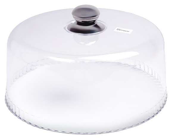 Крышка для торта MGprof 75264 d=30 см h=13 см (полипропилен с ручкой из нерж. стали)