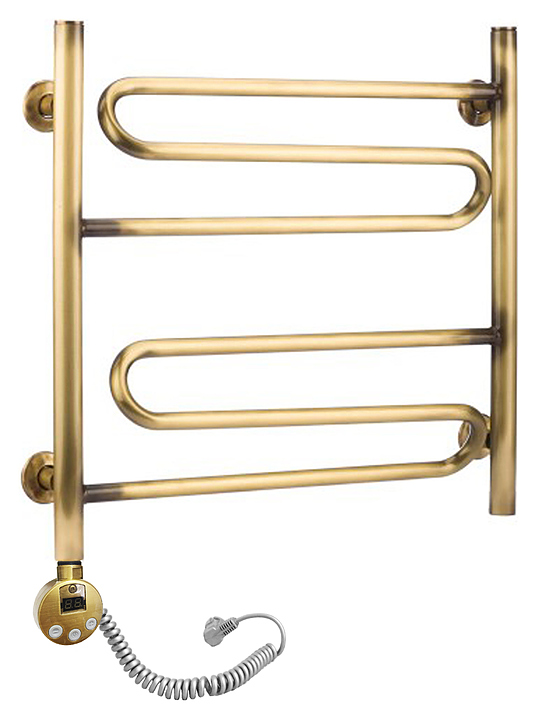 Полотенцесушитель электрический Domoterm Офелия П6 50x50 см АБР EL, левый, античная бронза