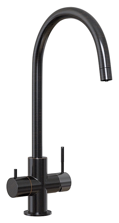 Смеситель для кухни Mixline MLSS-03202 с подключением фильтра питьевой воды, бронза