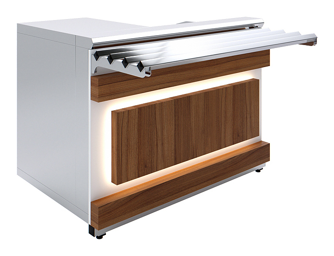 Прилавок кассовый Luxstahl КК-1200 Premium Eco Wood