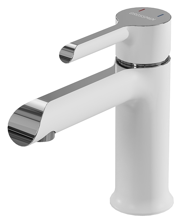 Смеситель для раковины Grossman Alba 510.K35.06.100/000 хром с белым
