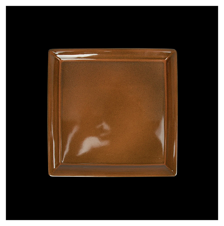 Тарелка квадратная с бортами Corone Cocorita XSY2259 265х265 мм, оранжевая