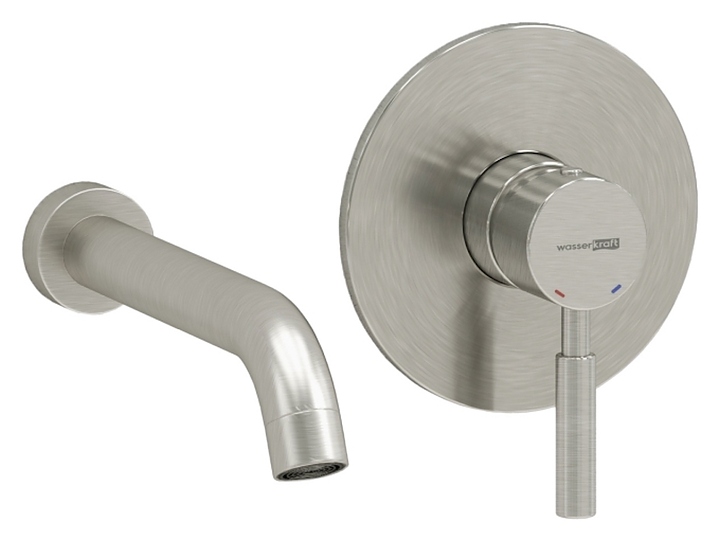 Смеситель для раковины встраиваемый Wasserkraft A42583 никель