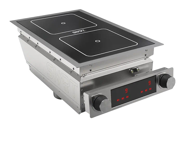 Индукционная плита SMART INDUCTION DROP-IN C92-3A1 7 кВт нержавеющая сталь, черный