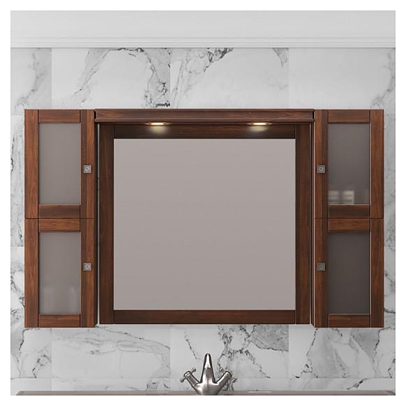 Зеркало OPADIRIS Мираж 80 Z0000006875 с 2 шкафчиками, светлый орех