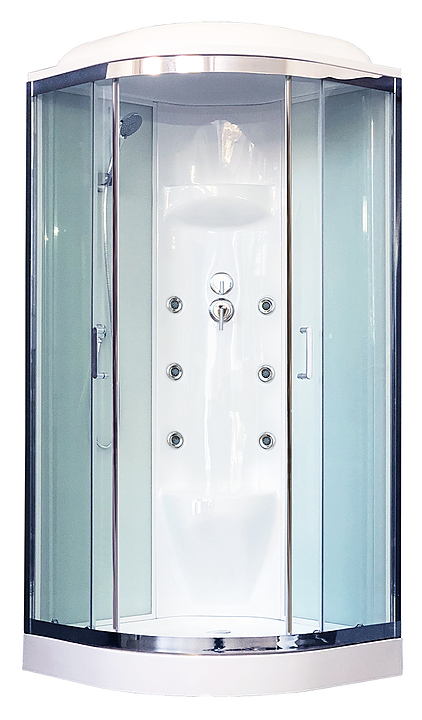 Душевая кабина с гидромассажем Royal Bath RB100HK7-WT-CH 100х100 см