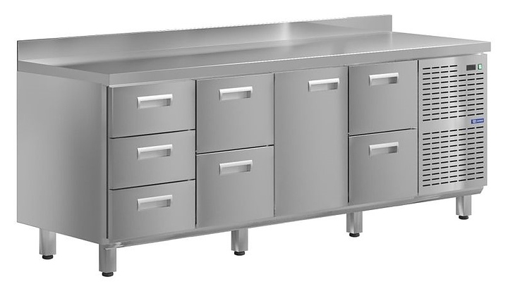 Стол холодильный KAYMAN КСХ-3212/60 (1 дверь, 7 ящиков)