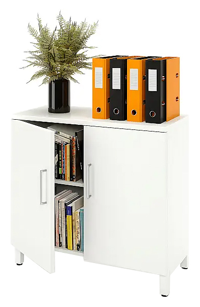 Шкаф для документов ZAMM 2 полки, 2 двери МК 414 90х41,4х83,7 см белый