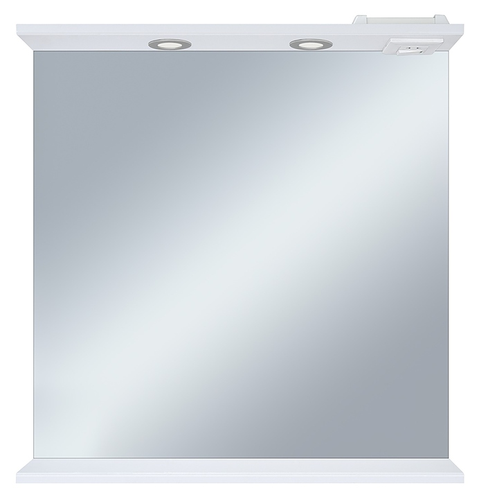 Зеркало Misty Енисей-70 70х72 см с подсветкой, белое