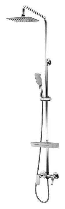 Душевая стойка LEMARK Tropic LM7002C с верхней душевой лейкой 