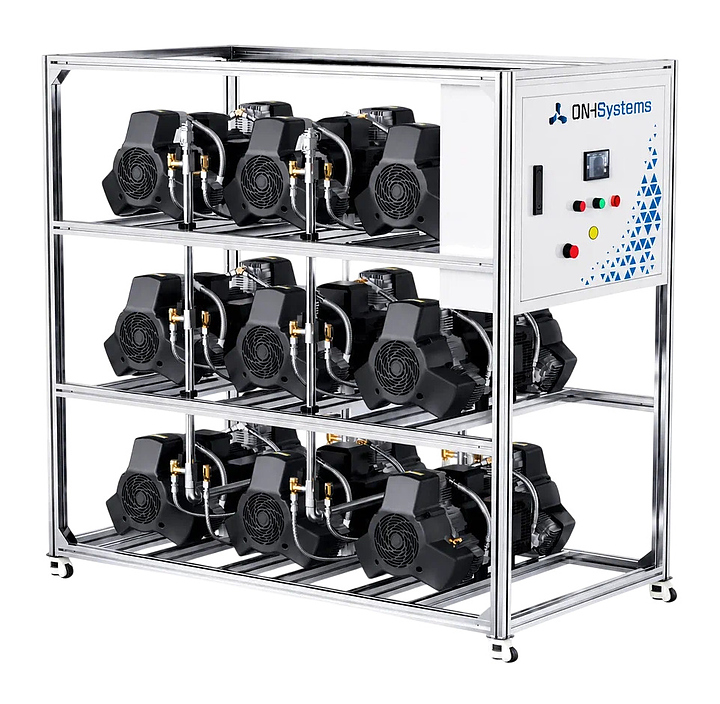 Установка компрессорная безмасляная W-образная стационарная ONH Systems CСК 9X6W А