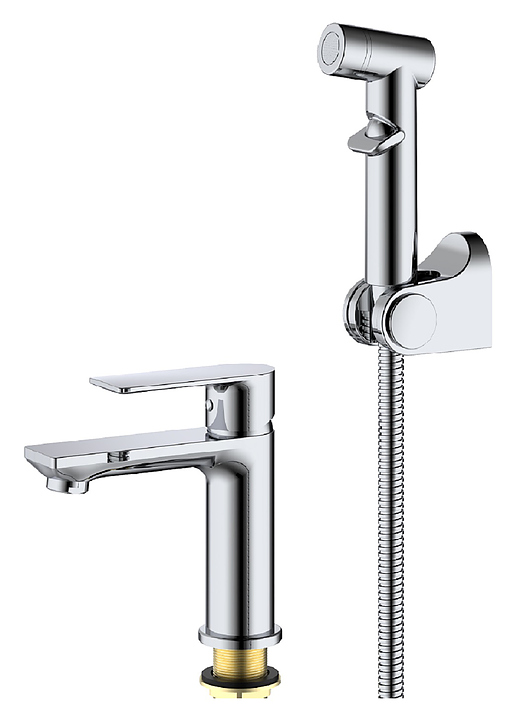 Смеситель для раковины Splenka S05.12 с гигиеническим душем