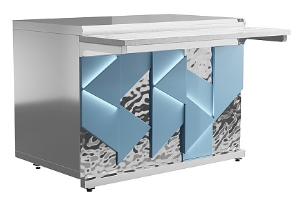 Прилавок нейтральный Luxstahl ПН-1200 Premium Iceberg (Айсберг)