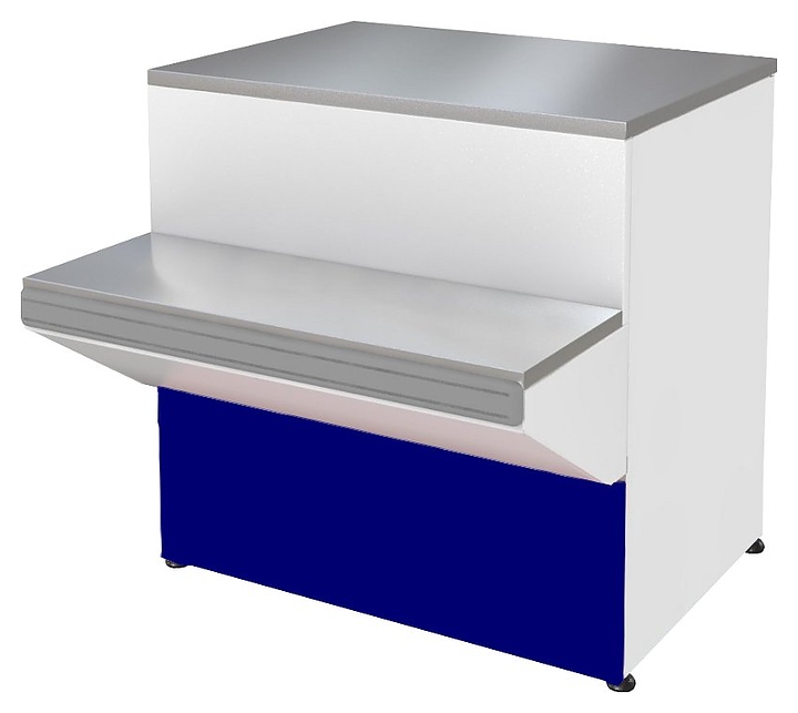 Прилавок расчетно-кассовый неохлаждаемый Марихолодмаш Илеть NEW (синий)