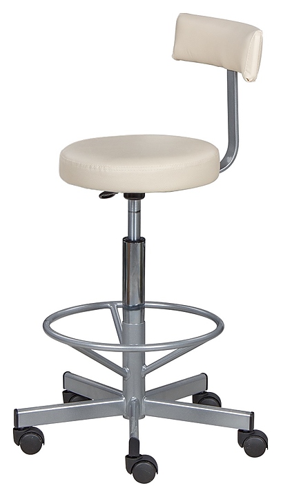 Стул мастера МЭДИСОН МД-9017 высокий, хром с опорой для ног