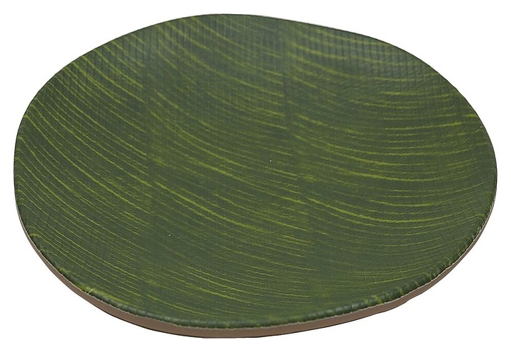 Блюдо сервировочное P.L. Proff Cuisine JW31208-TAI Green Banana Leaf 20,5х3 см (меламин) круглое