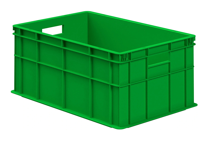 Ящик универсальный iPlast 600х400х259 мм ЭКО, сплошной, салатовый