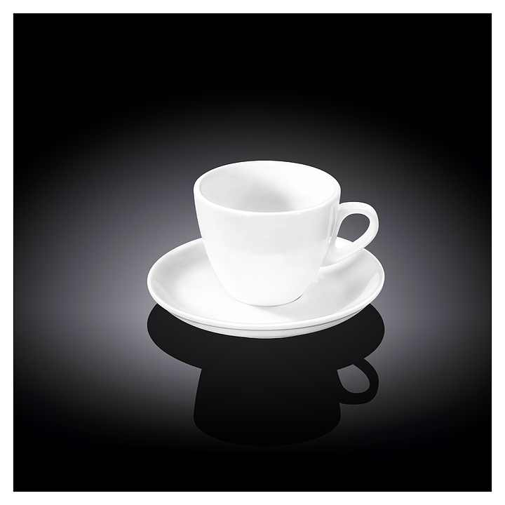 Чашка кофейная с блюдцем Wilmax WL‑993173/AB