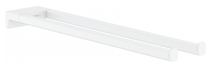 Полотенцедержатель двойной Hansgrohe HG AddStoris 41770700 матовый белый