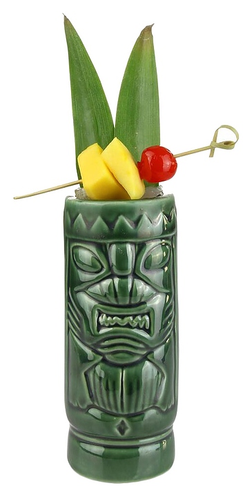 Стакан для коктейлей P.L. Barbossa Tiki TIKI0015 420 мл d=6,2 см h=17 см (керамика) зеленый