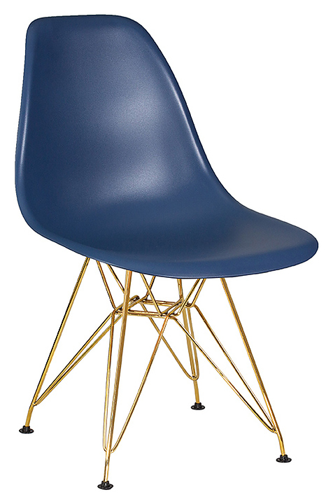 Стул обеденный DOBRIN 638APP-LMZL DSR (темно-синий, золотой)