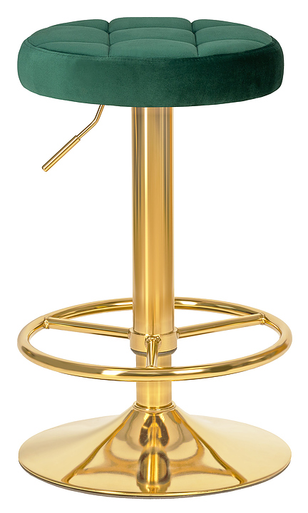 Табурет барный DOBRIN 5008-LM-N BRUNO GOLD (зеленый велюр) 2 шт.
