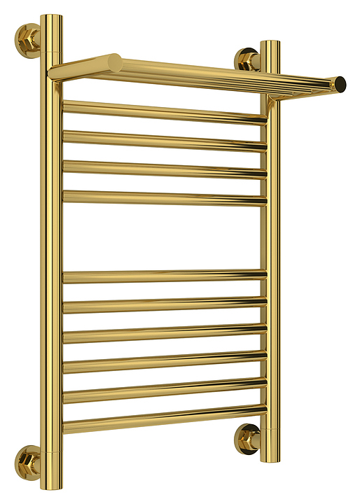 Полотенцесушитель водяной Сунержа Богема с полкой+ 60x40 см золото