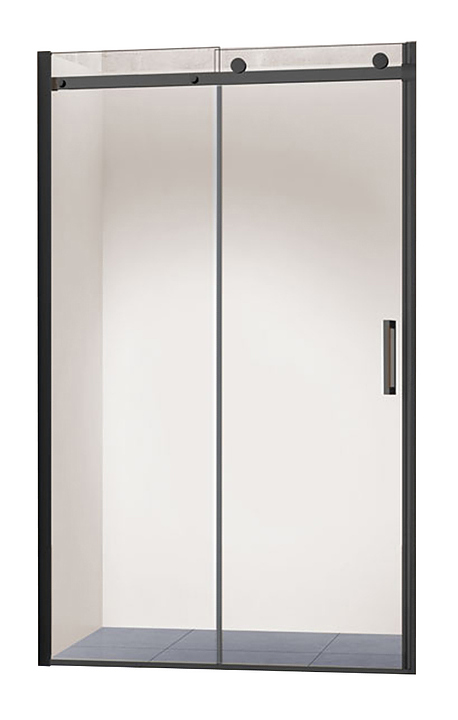 Дверь душевая Vincea Como VPS-1C120CLB 120х195 см с прозрачным стеклом, раздвижная, черный