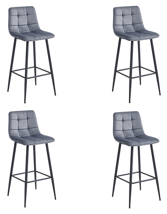 Стул барный Hesby Balance Fusion серый 4 шт.