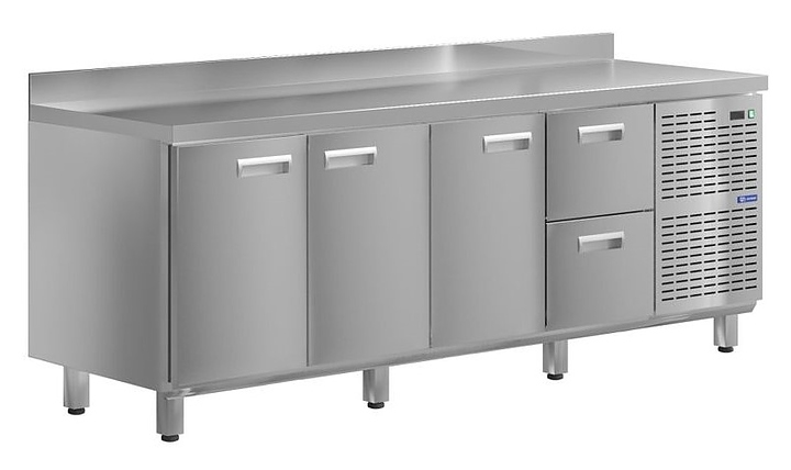 Стол холодильный KAYMAN КСХ-1112/60 (3 двери, 2 ящика)