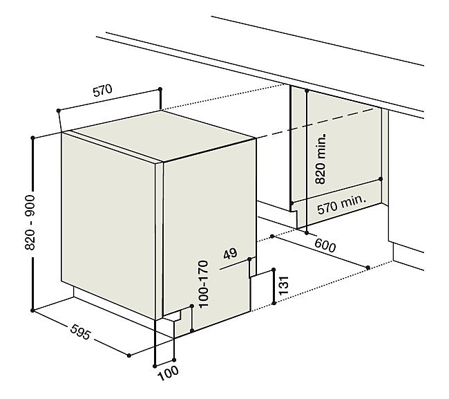Встраиваемая посудомоечная машина Ariston LI 685 PLUS