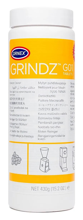 Таблетки для очистки кофемолок URNEX Grindz 430 г, банка