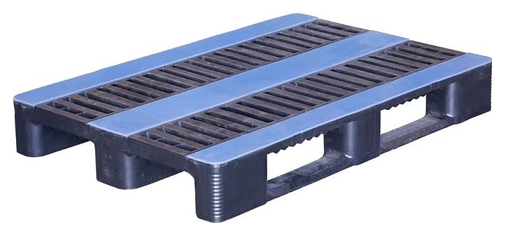Паллет ТАРА.РУ CR 1208-CR1-1 1200х800х160 мм (сплошной на 3 полозьях) усиленный